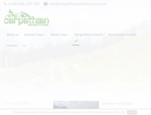 Tablet Screenshot of carpathianadventures.com